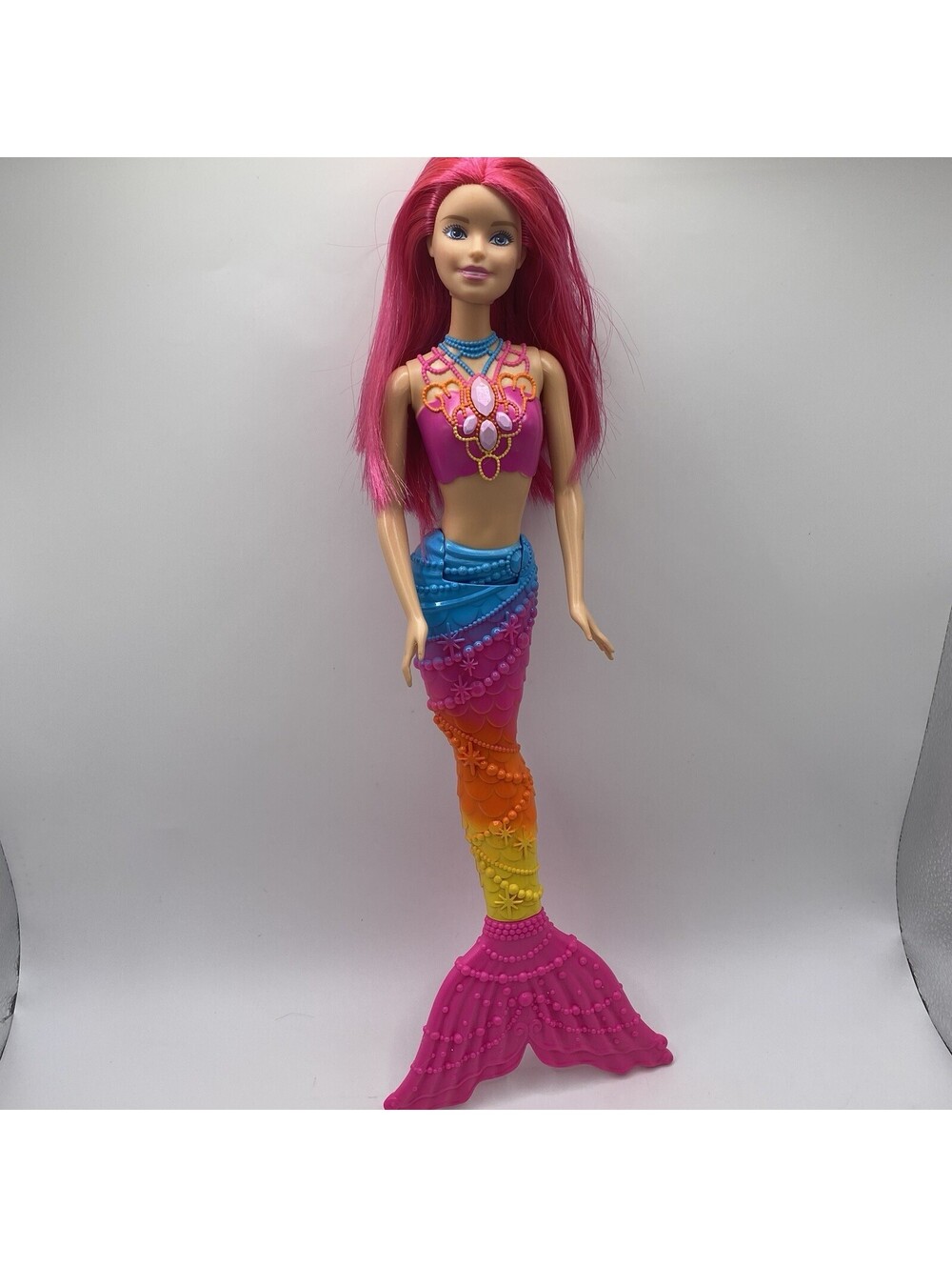 2015 Barbie Dreamtopia Rainbow Mermaid Doll #DHM47 Pink Hair Mattel B15